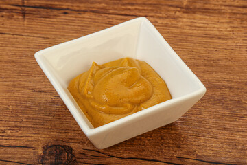 Mustard sauce in the bowl