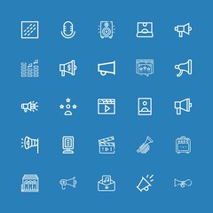 Fototapeta premium Editable 25 megaphone icons for web and mobile