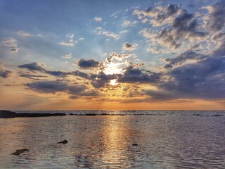 The most beautiful sunset on the Black Sea.  Crimea.