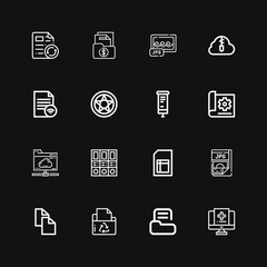 Editable 16 folder icons for web and mobile