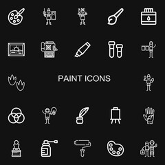 Editable 22 paint icons for web and mobile