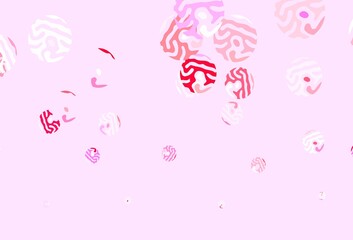 Obraz na płótnie Canvas Light Purple, Pink vector background with bubbles.