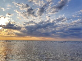 sunset over the sea