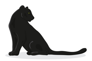 black Panther - vector illustration in cartoon style © Deno