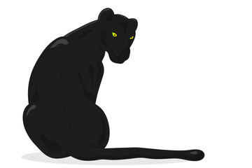 black Panther - vector illustration in cartoon style © Deno