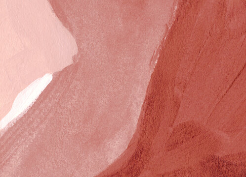 Fototapeta Mixed media painting. Hand painted minimalist image for creative design of posters, cards, wallpapers, banners, websites, prints, etc. Modern piece of art. Warm colour palette.