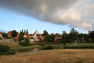 Fototapeta na wymiar Almedalen city Park in Visby at Gotland, Sweden