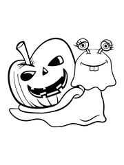 Schnecke lustig halloween geist 