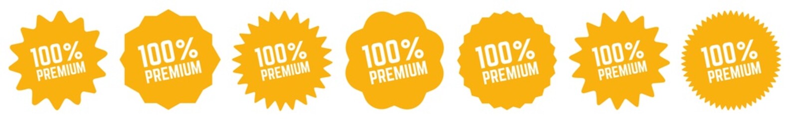 100 Percent Premium Tag Orange | 100% | Icon | Sticker | Deal Label | Variations