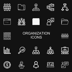 Editable 22 organization icons for web and mobile