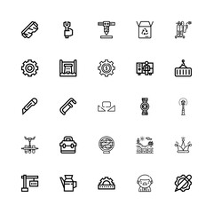 Editable 25 industrial icons for web and mobile