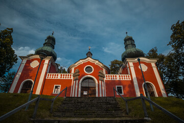 Panorama of lower part or beginning of Banska Stiavnica Cavalry in central Slovakia during...