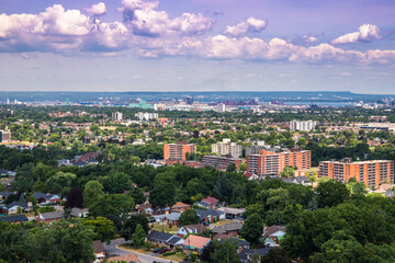 panoramic view of the city of bHamilton