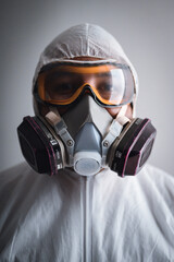 doctor and his protective equipment to fight covid19  - 368535403