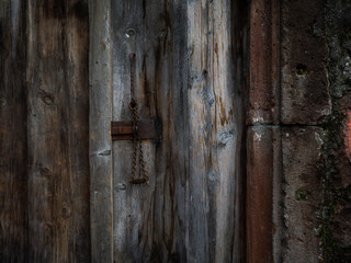 old wooden door entrance