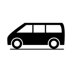 car compact cuv model transport vehicle silhouette style icon design