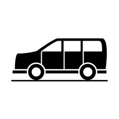 car suv transport vehicle silhouette style icon design