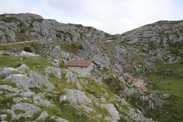 House in a mountainous landscape