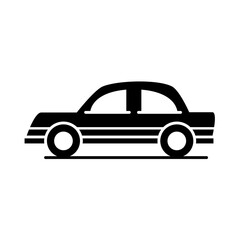 car classic retro model transport vehicle silhouette style icon design