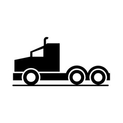 car truck head model transport vehicle silhouette style icon design