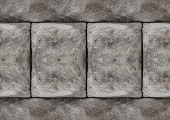 stone block row of tiles pattern solid stained background. Rectangle stone row pattern