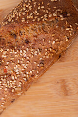 fresh baked cereal bread