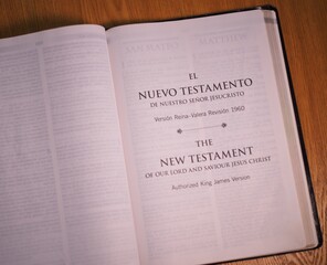 Holy Bible Christian Book Old testament bilingual version
