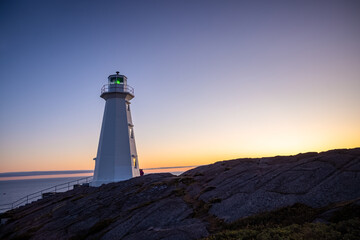 St Johns Lighthouse Newfoundland early morning sunrise