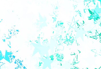 Light Blue, Red vector background with colored stars.