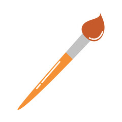 school education supply paint brush color flat style icon