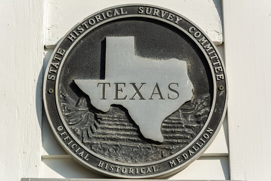 Chappell Hill, Texas, United States of America - December 27, 2016.  Texas Official Historical Medallion.