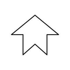 up arrow icon, line style