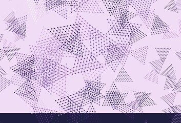 Light Purple vector pattern with polygonal style with circles.