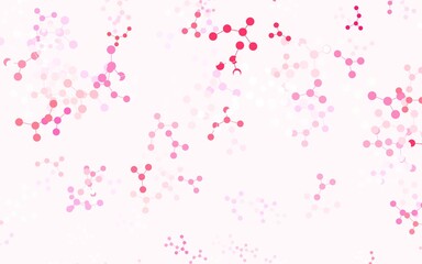 Light Red vector backdrop with artificial intelligence data.