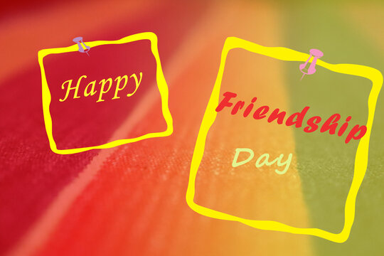 Happy friendship day wishes with good design like sticky 