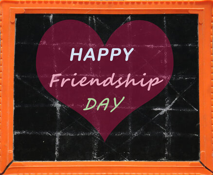A Friendship day wish with childwood memory of slate