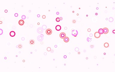 Light Pink, Yellow vector texture with disks.