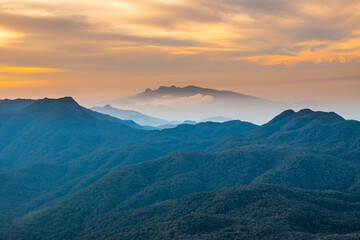 sunset in the mountains