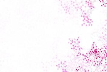 Light Pink vector pattern with artificial intelligence network.