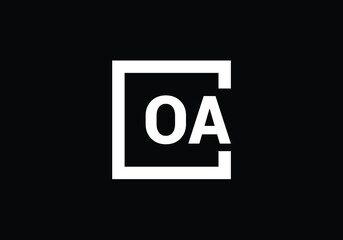 Initial Monogram Letter O A Logo Design Vector Template. O A Letter Logo Design	