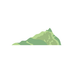 block mountain icon, flat style