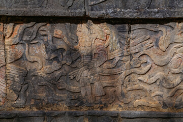 mayan warrior carving Chichen Itza Yucatán Mexico