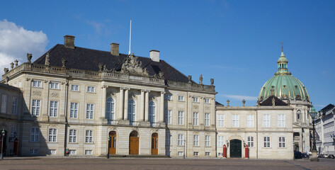 Fototapeta na wymiar Amalienborg, Denmark Palace, Copenhagen, Denmark