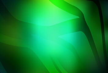 Dark Green vector abstract blurred background.