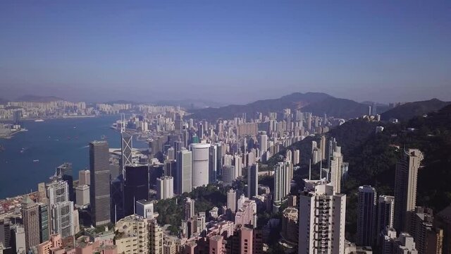 China Hong Kong Buildings , Aerial shot