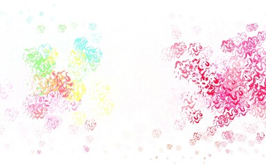 Light Pink, Yellow vector backdrop with bent lines.