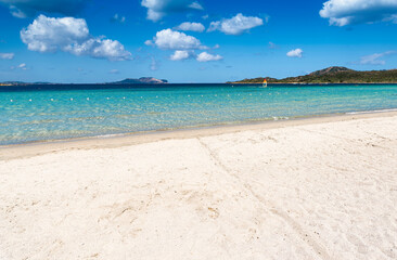 Crystal clear sea on the beach of Murta Maria, Olbia - Sardinia