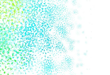 Light Green vector abstract backdrop with leaves.