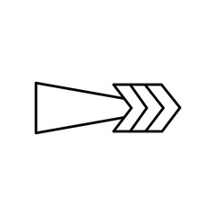 right long arrow icon, line style