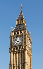 Fototapeta na wymiar Elizabeth Tower and Clock aka Big Ben, Palace of Westminster, London, UK